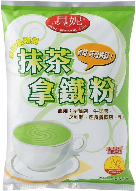 貝妮 抹茶拿鐵粉, 1kg, 1包, 1包