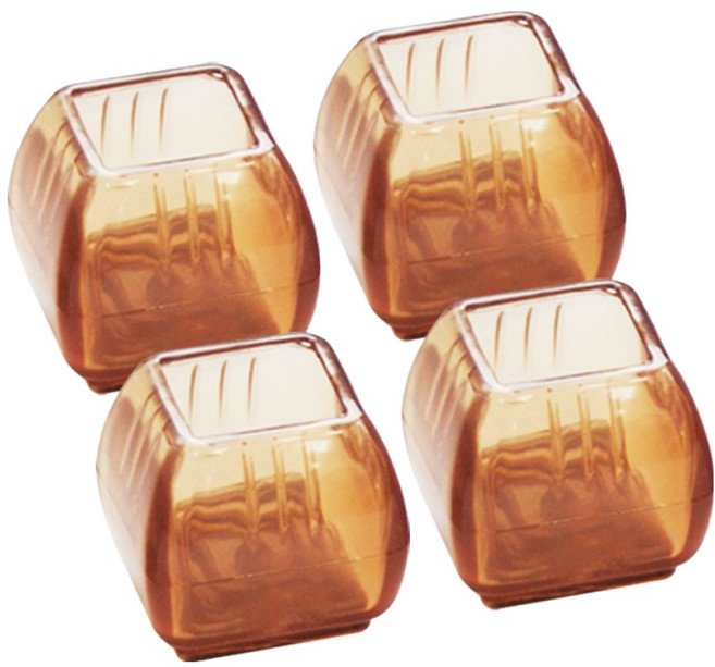 엘트리 투명 의자발캡 사각, 4개