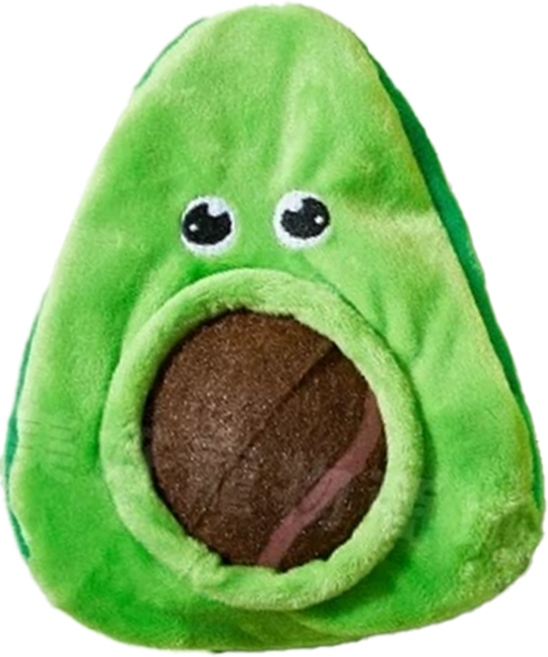 PETSVILLE 派思維 蔬菜水果系列狗狗發聲互動玩具, 牛油果球球 綠色, 1個