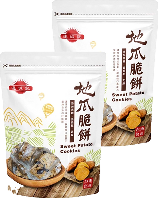 連城記 地瓜脆餅, 300g, 2包