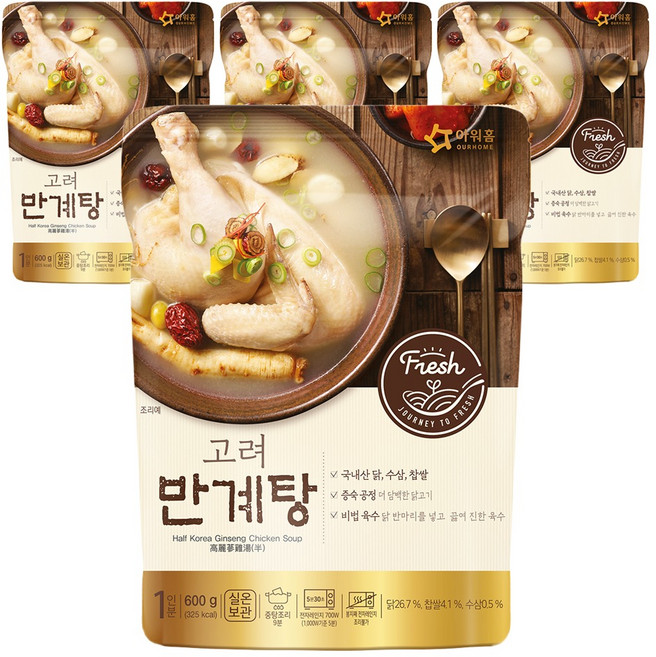 아워홈 고려 반계탕, 600g, 4개