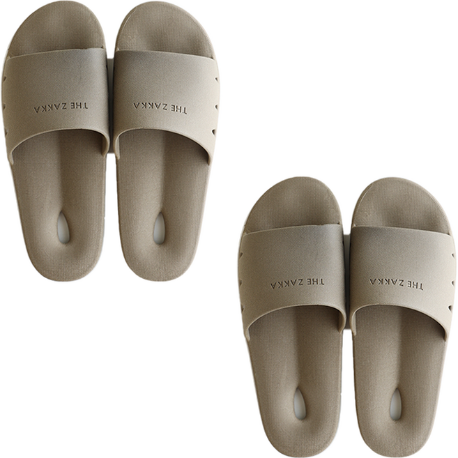 더자카 모던 호텔식 기능성 욕실화, 브라운, 2세트