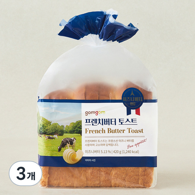 곰곰 프렌치버터 토스트, 420g, 1개입, 3개