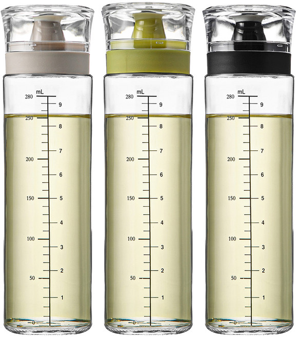 코멧 글라스 실리콘 오일병, 300ml, 3개