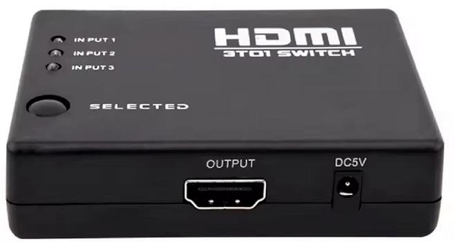 Alanview HDMI 三進一出切換器 FHD 1080P 附遙控器, DK303, 1組
