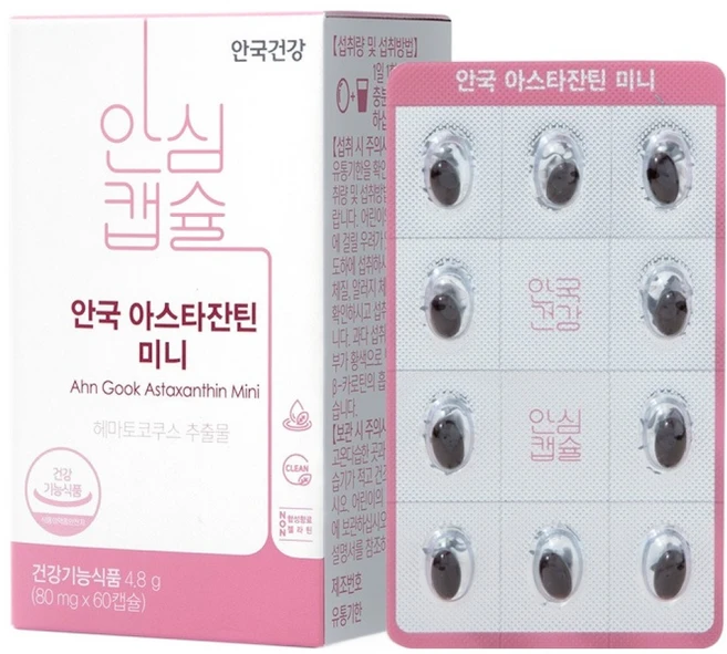 안국건강 아스타잔틴 미니, 60정, 1개 - 쿠팡