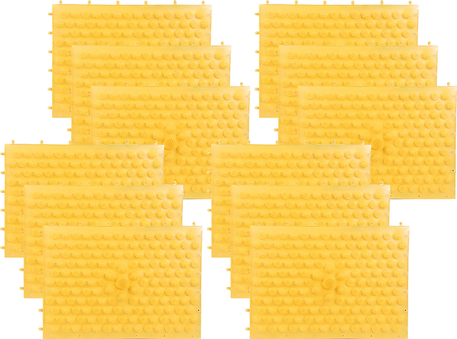 DIY 지압매트, 12개, 옐로우