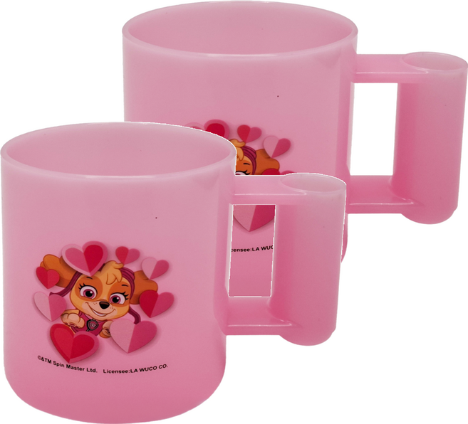 PAW PATROL 汪汪隊立大功 可愛牙刷杯, 2個, 粉色