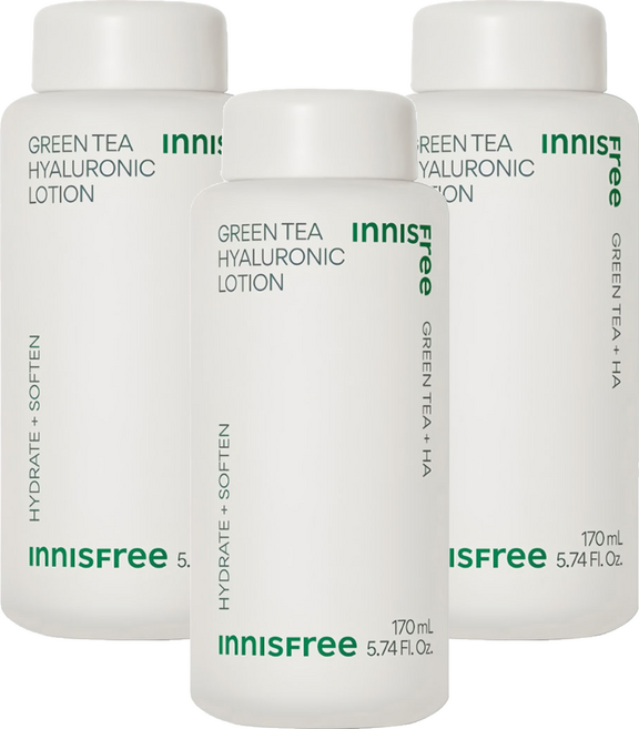 이니스프리 그린티 히알루론산 로션, 170ml, 3개