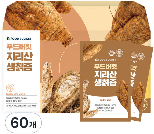 푸드버킷 지리산 생칡즙, 70ml, 60개