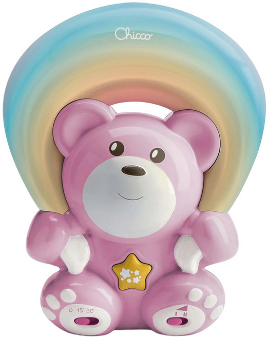chicco 浪漫投射彩虹熊, 粉紅色
