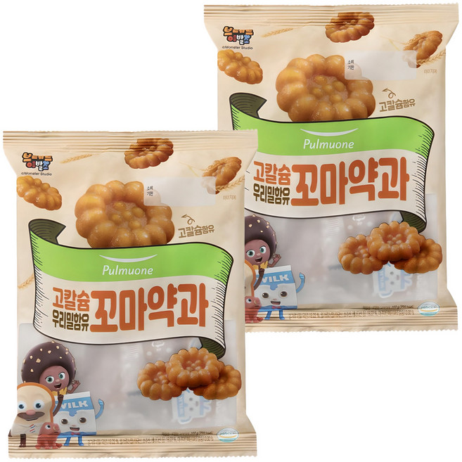 풀무원 우리밀함유 고칼슘 꼬마약과, 밀, 200g, 2개
