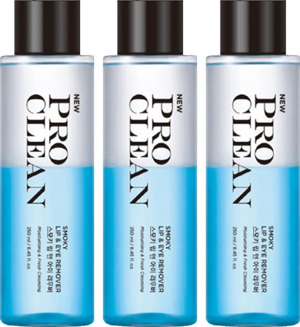 토니모리 프로 클린 스모키 립 앤 아이 리무버, 250ml, 3개