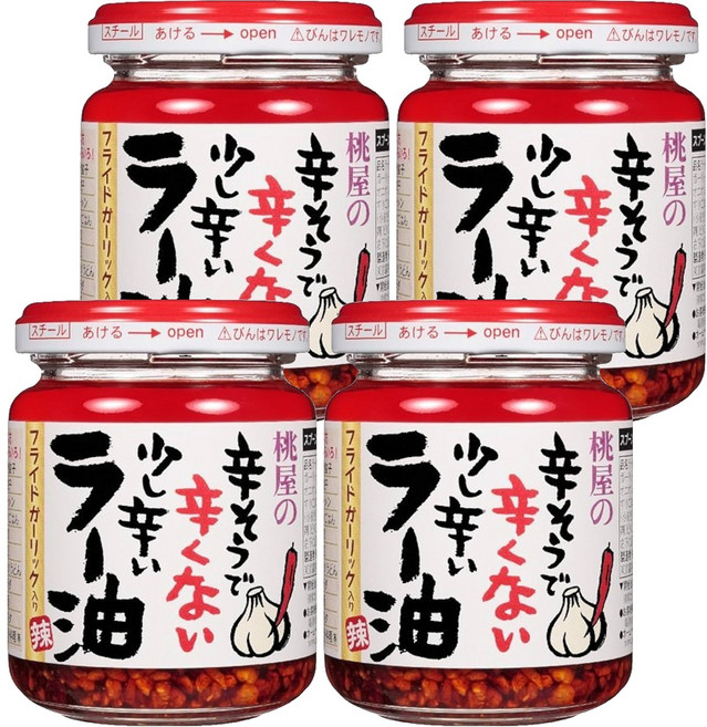 桃屋 大蒜辣油, 110g, 4罐