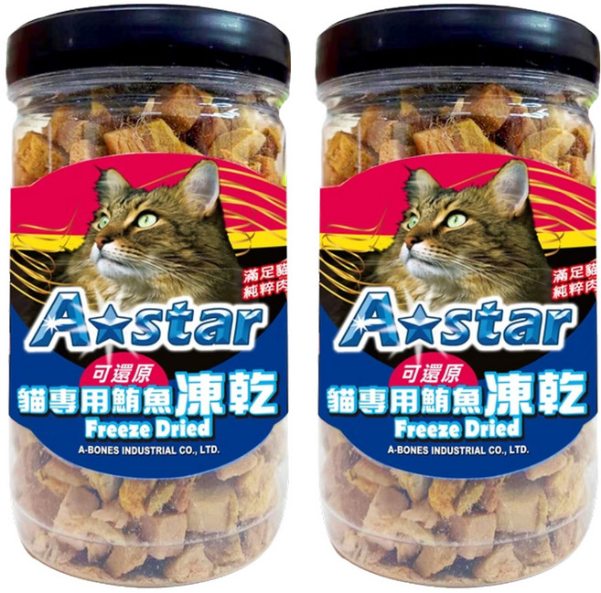 A star 可還原凍乾 18週以上 幼貓/成貓/老貓適用, 鮪魚, 90g, 2罐