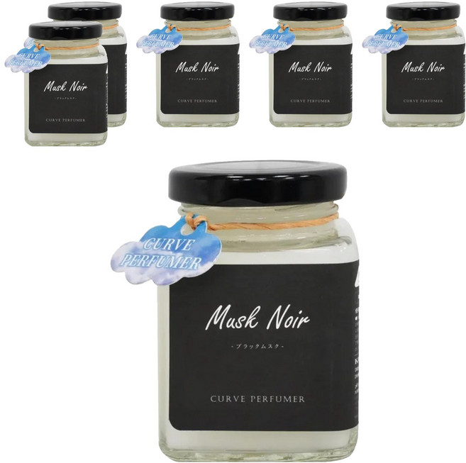 KURI 香膏 MuskNoir黑麝香 75 x 55mm 6個, 100g, 1組