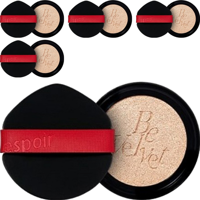 espoir 艾絲珀 Be Velvet完美絲滑遮瑕氣墊粉餅補充蕊 13g, 22 Petal, 5個