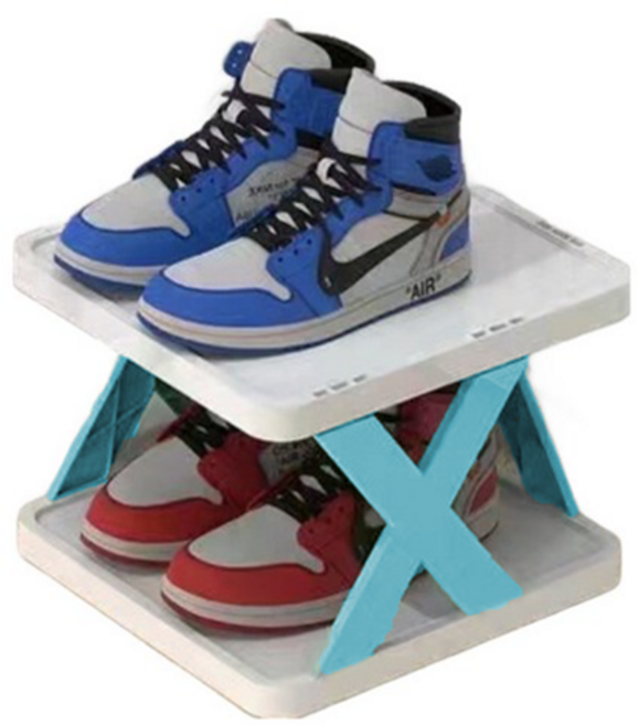 올리웰 다층 신발 정리대, 민트 2단, 1개