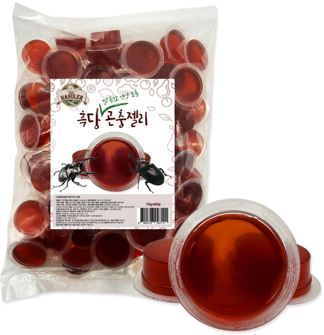 펫츠핸들러 흑당 곤충젤리 16g x 80개입 1.2Kg, 혼합색상, 1개