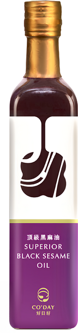 CO'DAY 好日籽 100%鮮榨頂級黑麻油 全素, 500ml, 1瓶