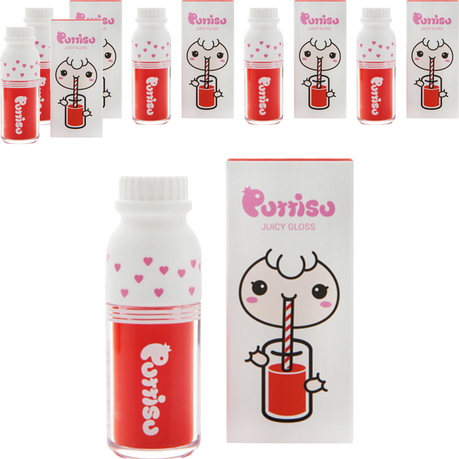 뿌띠슈 컬러풀 쥬시글로스 03 3.2g, 시크릿오렌지, 6개