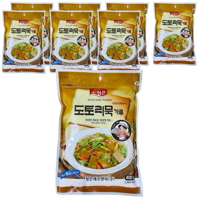 청은 도토리묵 가루, 400g, 8개