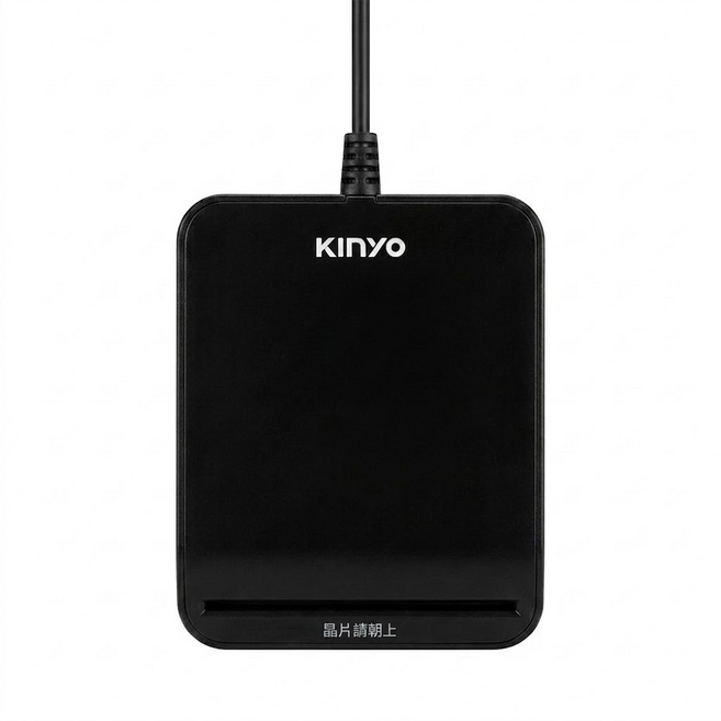 Kinyo 1.6m 晶片讀卡機 63 x 17 x 78mm, KCR-6155, 黑色, 1個