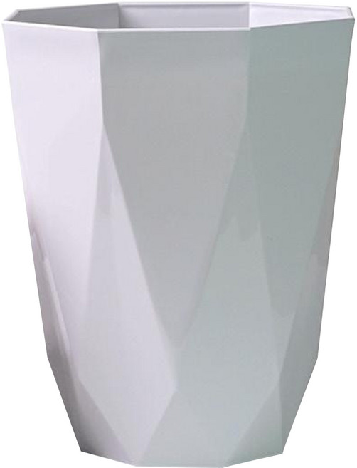 morningscent 北歐風格現代經典八角花盆, 1個, 白色