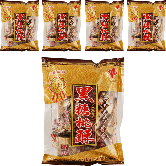 義香珍 黑糖桃酥, 300g, 5袋