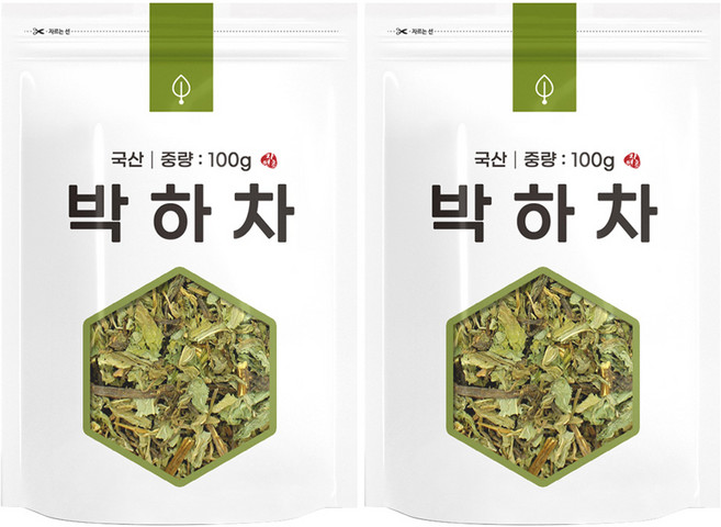 자연초 박하차, 100g, 2개