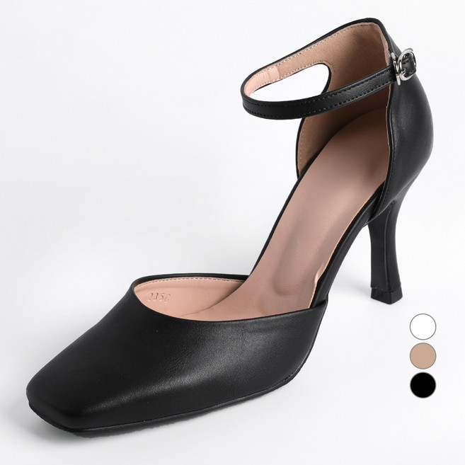 핑크썸 국내 수제화 티티지 발목 스트랩 하이힐 ZWK8485