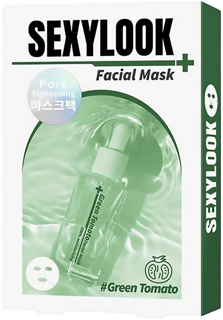 SEXYLOOK 西西露 韓國玻尿酸綠番茄舒緩面膜 27ml, 5入, 1組
