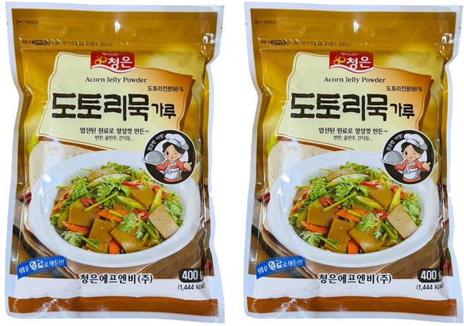 청은에프엔비 도토리묵 가루, 400g, 2개