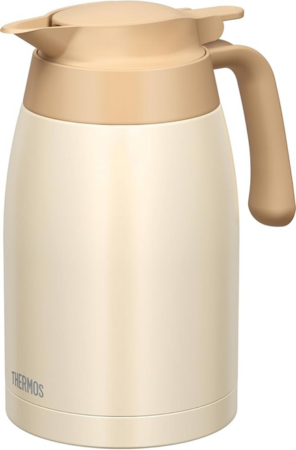 THERMOS 膳魔師 不銹鋼真空保溫壺 1.5L, 奶油白, 1個