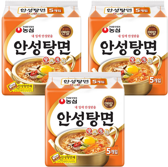 농심 안성탕면 125g, 15개