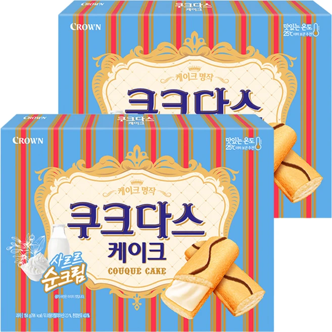 쿠크다스 케이크, 154g, 2개 - 쿠팡