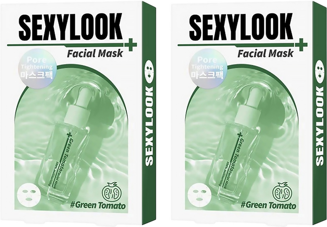 SEXYLOOK 西西露 韓國玻尿酸綠番茄舒緩面膜 27ml, 5入, 2組