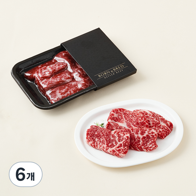 본앤브레드 1++(9) 한우 삼각살 구이용 (냉장), 150g, 6개