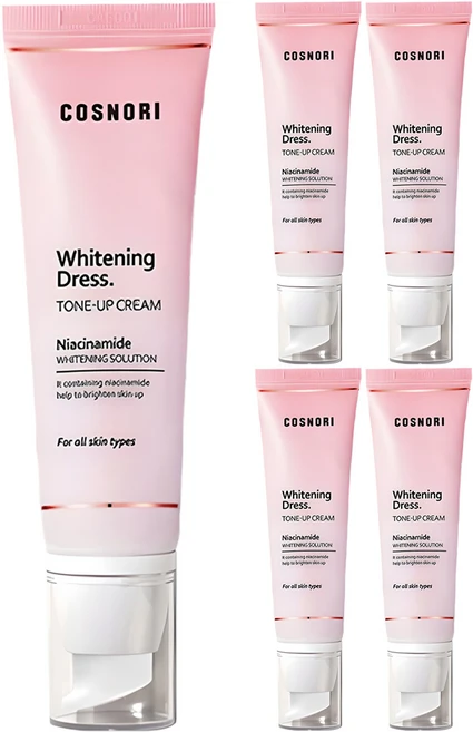 코스노리 화이트닝 드레스 톤업크림, 50ml, 5개 - 쿠팡