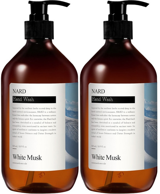 나드 부케가르니 리프레쉬 퍼퓸드 핸드워시 화이트머스크향, 500ml, 2개