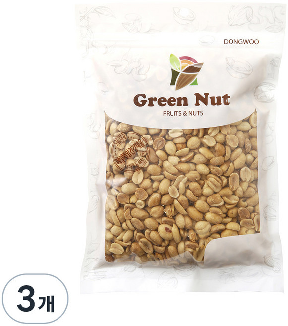그린너트 구운땅콩, 500g, 3개