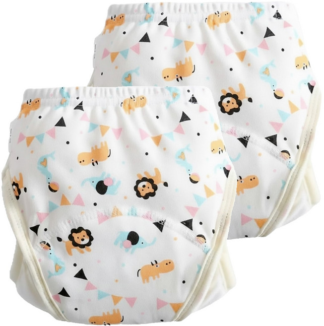加厚6層學習褲 尿布褲, 彩旗獅子, 2件, 1組