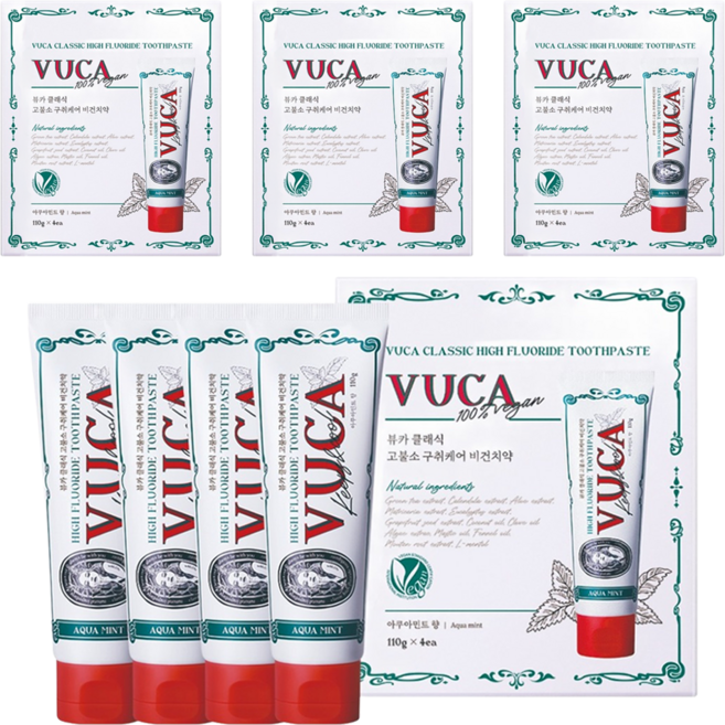 뷰카 클래식 고불소 구취케어 치약, 110g, 16개