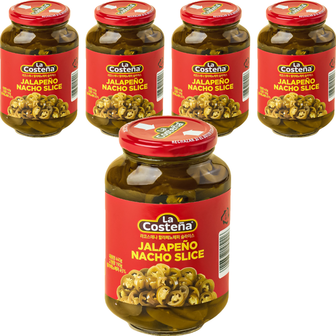 라코스테냐 할라페뇨 페퍼슬라이스, 440g, 5개