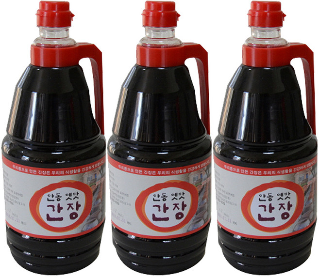 안동옛맛된장 재래식 국간장, 3개, 1.8L