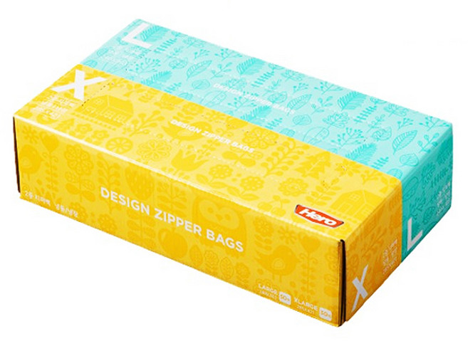 Hero HOUSEHOLD 夾鏈袋組, 大型 50個 + 特大型 30個, 1盒, 80個