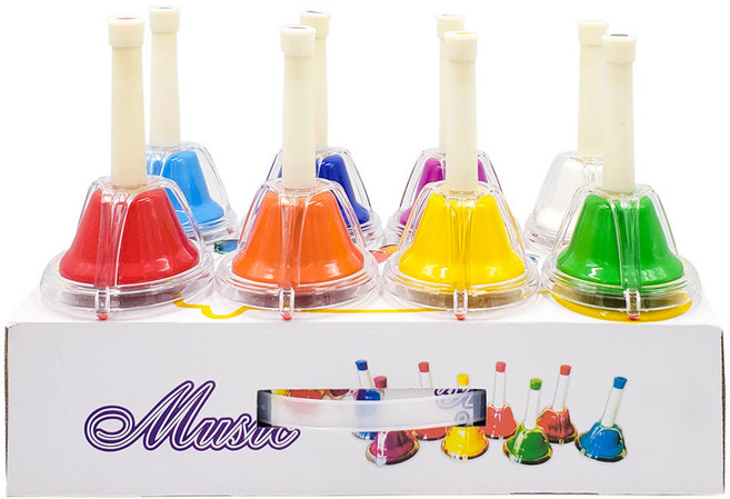 코네임 8음 터치 핸드벨 세트 B 20W1066, 혼합색상, 1개