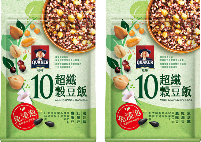 QUAKER 桂格 10超纖穀豆飯, 1kg, 2包