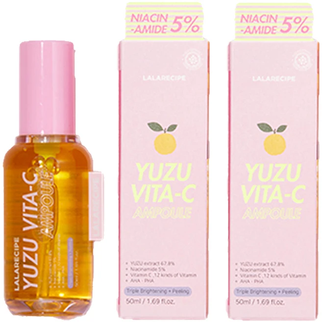 라라레서피 유자 비타 씨 앰플, 50ml, 2개 - 쿠팡