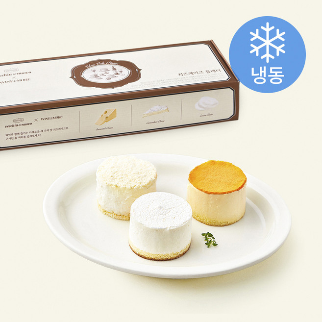 베키아에누보 와인앤모어 치즈케이크 플래터 (냉동), 350g, 1개